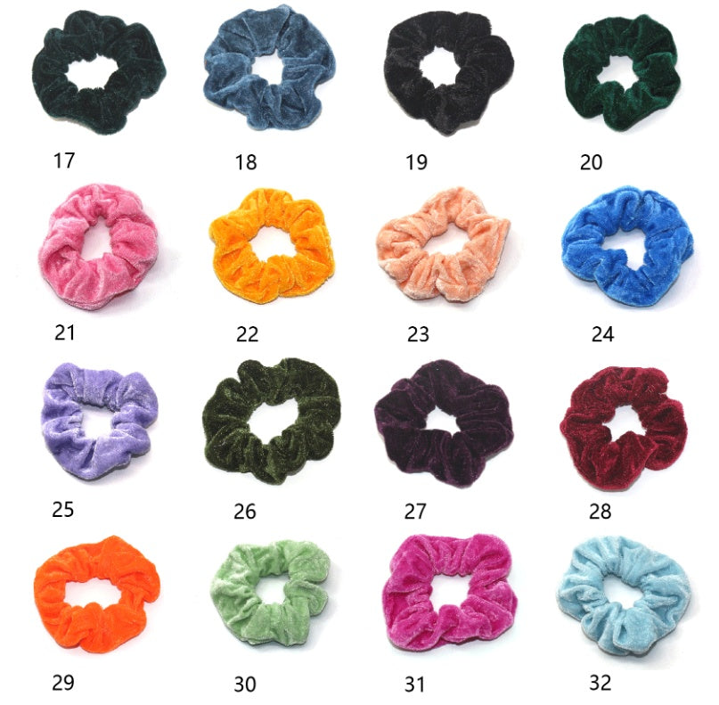 50 Pcs Gold velvet hair ring