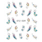 1pcs Nail Sticker Butterfly Flower Water Transfer Decal Sliders for Nail Art Decoration Tattoo Manicure Wraps Tools Tip JISTZ508