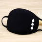 Black mask men and women Korean version of the cartoon dustproof cotton breathable riding sunscreen UV summer thin section